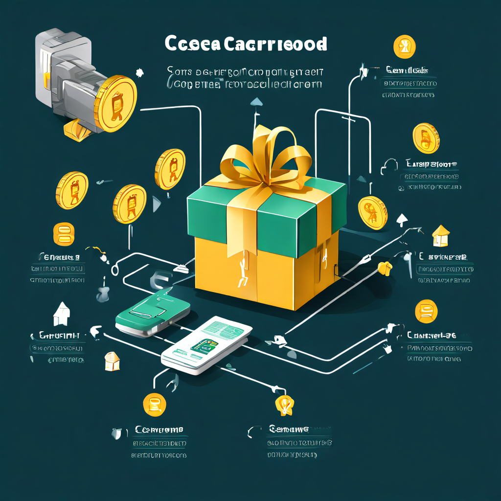 상품권을 현금으로 전환한 뒤 은행 계좌에 입금하는 과정을 보여주는 인포그래픽.