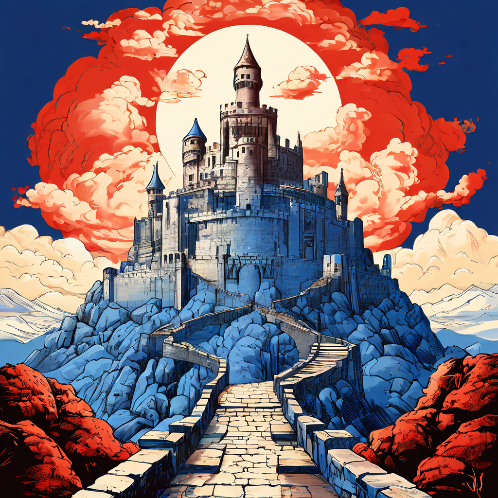 견고하게 쌓아 올린 심리적 요새, 즉 마음의 장벽을 체계적으로 분석하고 해체하는 단계별 전략 과정을 보여주는 이미지.