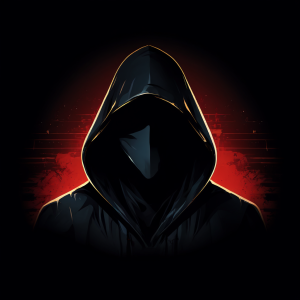 텔레그램의 종이비행기 로고가 정체불명 해커의 그림자를 드리우며, 메신저의 익명성을 악용한 보이지 않는 디지털 범죄의 시작을 암시하는 이미지.