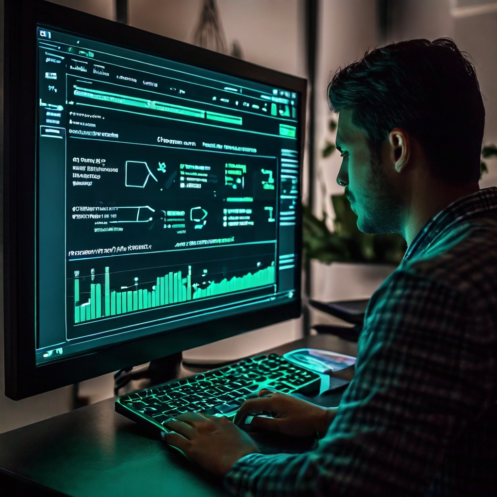 사용자가 화면의 대시보드를 통해 시스템 상태를 확인하는 이미지로, 보안 및 성능 관련 체크리스트의 모든 점검 항목이 녹색 체크 표시로 완료되어 안정적인 운영 상태임을 보여줍니다.