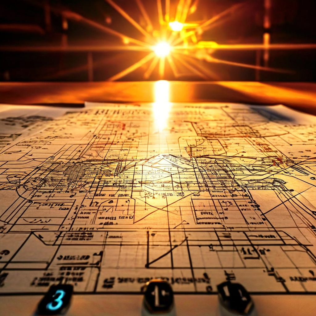 블랙잭 기본 전략 차트의 각 결정이 수학적 공식과 논리적 분석을 기반으로 하는 체계적인 원리를 시각적으로 설명하는 이미지.