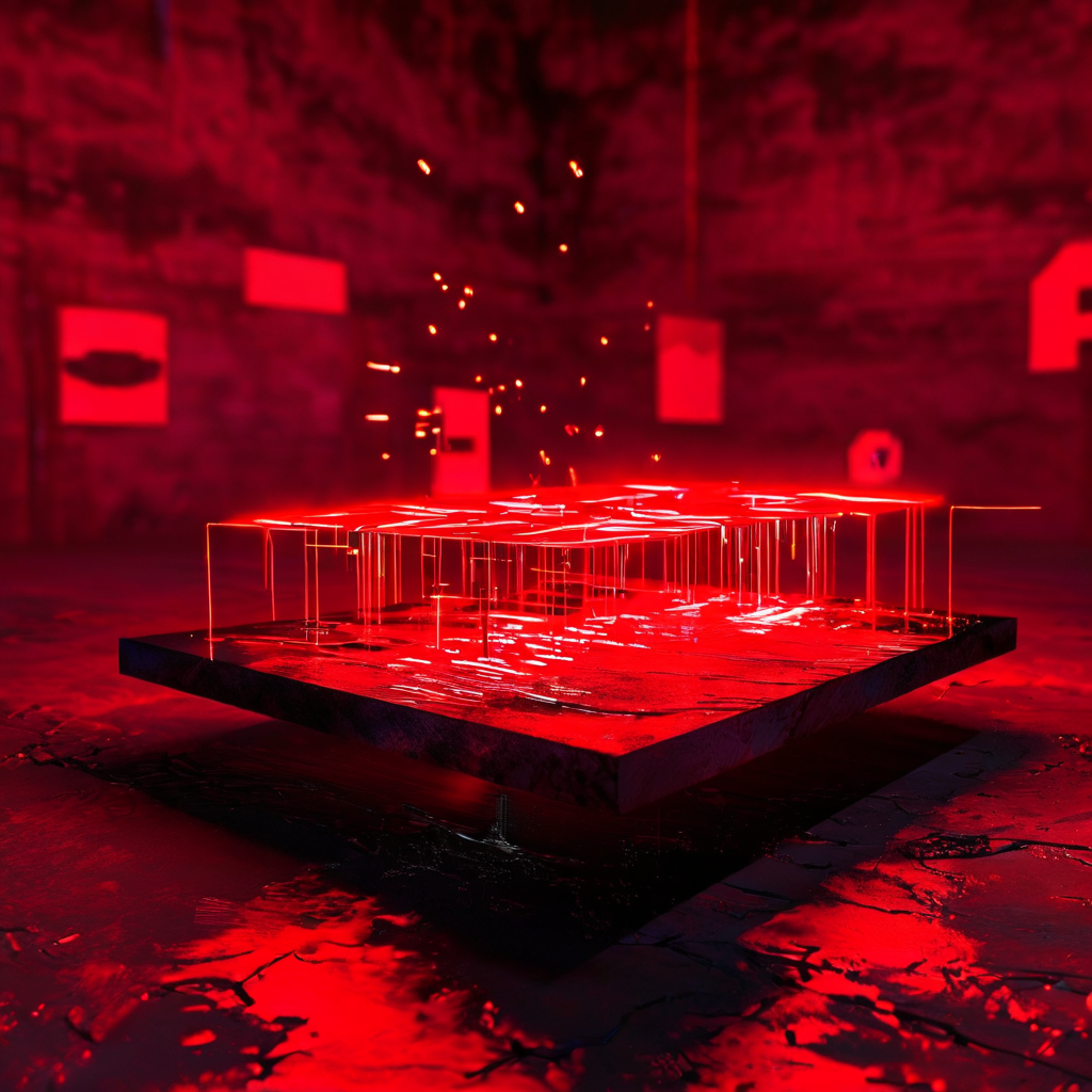 데이터베이스의 'Table Limit'이 데이터 병목 현상을 일으켜 안정적이던 시스템 전체에 균열이 생기고 성능이 저하되는 문제를 개념적으로 설명하는 이미지.