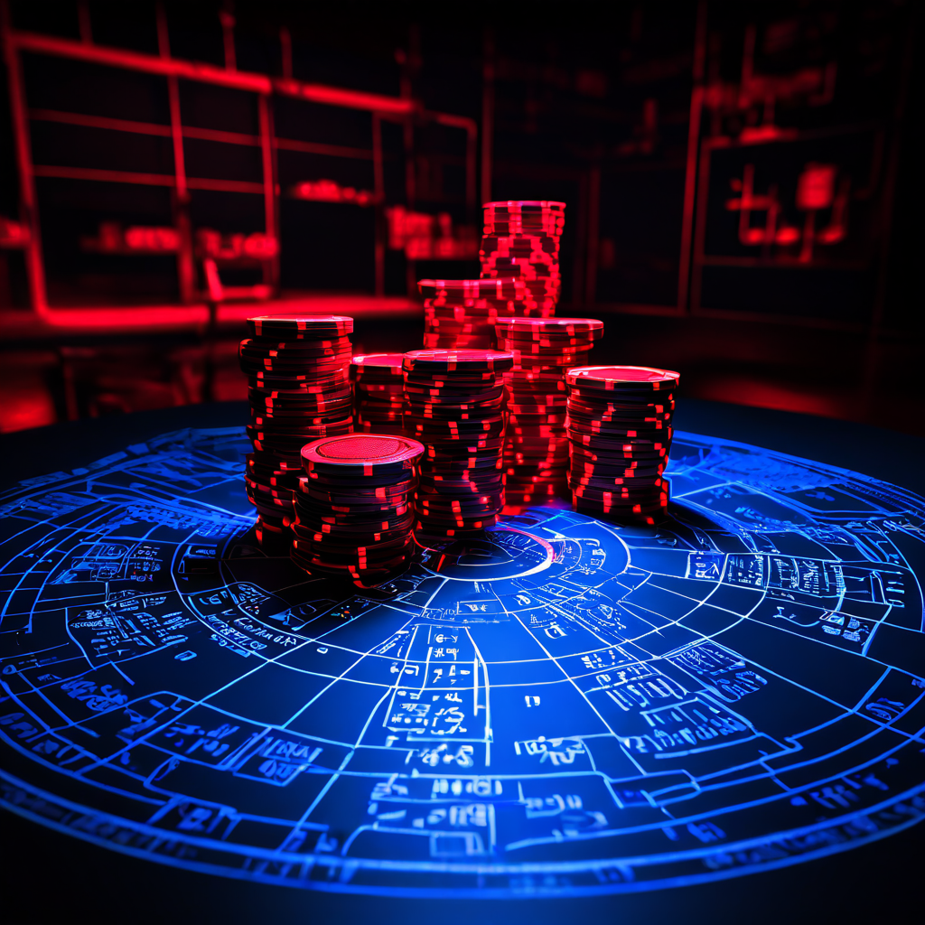 기존 베팅 전략의 청사진을 분해하여 붉은색으로 강조된 위험 요소를 분석하고, 수익률을 높이는 새롭고 강력한 실행 계획으로 재구성하는 과정을 보여주는 이미지.