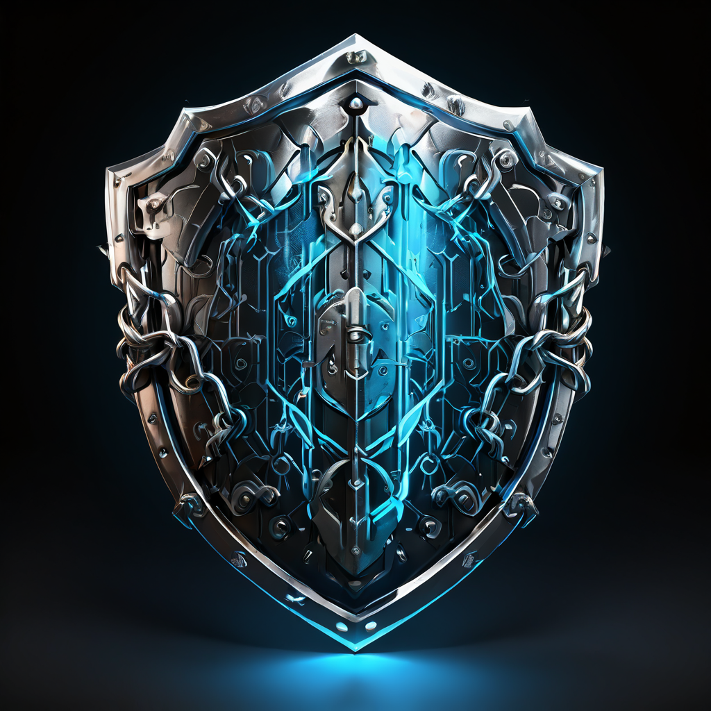 네트워크 보안과 연결 품질 간의 상관관계를 시각적으로 표현한 이미지로, 견고한 방패와 선명한 체인 링크가 안전한 보안을, 깨진 방패와 결함 있는 링크가 취약한 연결 상태를 상징합니다.