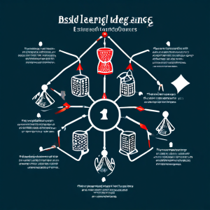 멀티핸드 블랙잭에서 베팅의 기본 구조를 설명하는 다이어그램으로, 주요 결정 포인트와 전략적 질문을 화살표와 라벨을 통해 강조하고 있습니다.