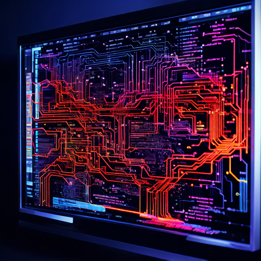 웹 브라우저 내부를 개발자 시점으로 들여다보며 코드 레이어를 벗겨내 복잡한 데이터 구조와 네트워크 경로가 드러나는 개념도를 나타낸 이미지입니다.