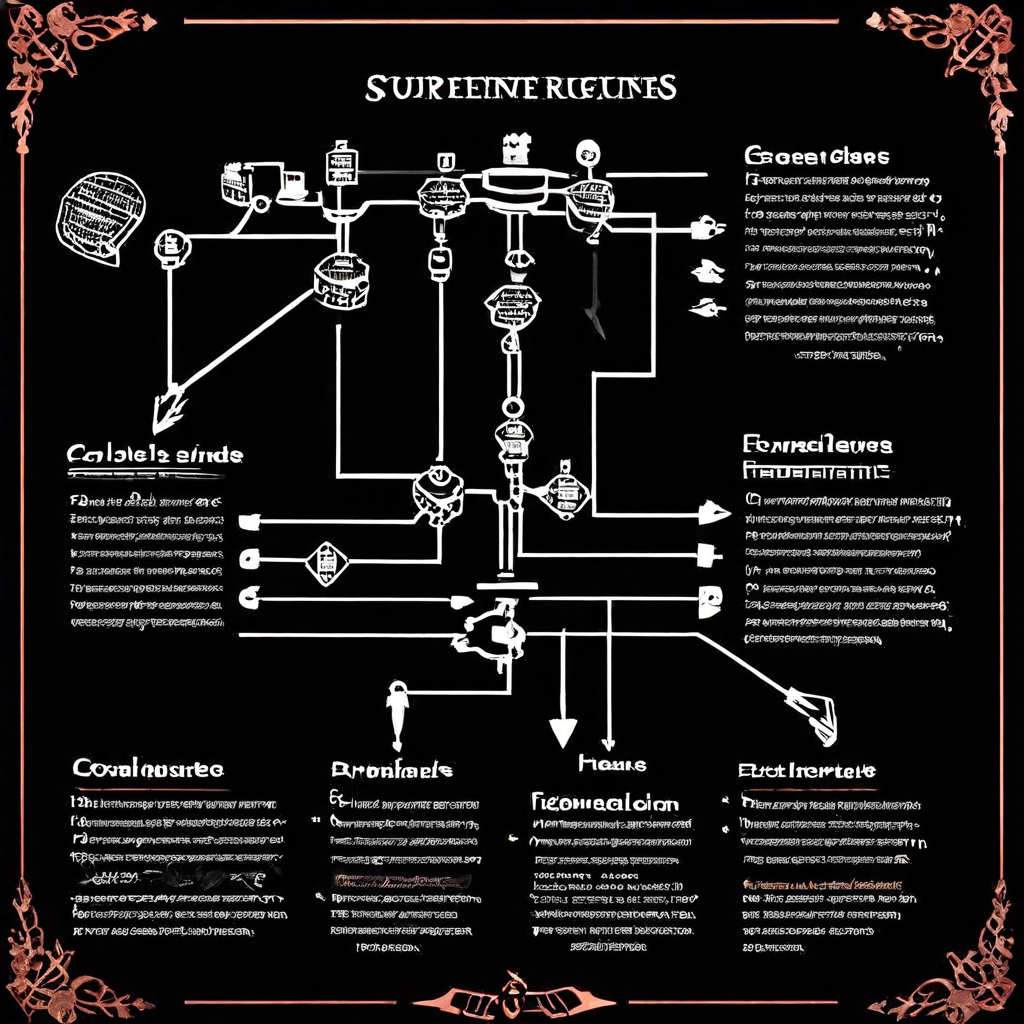 카지노 수익 흐름도가 '서렌더 규정' 문서와 화살표로 연결되어 양자 간 경제적 상호의존 관계를 시각적으로 보여주는 인포그래픽입니다.
