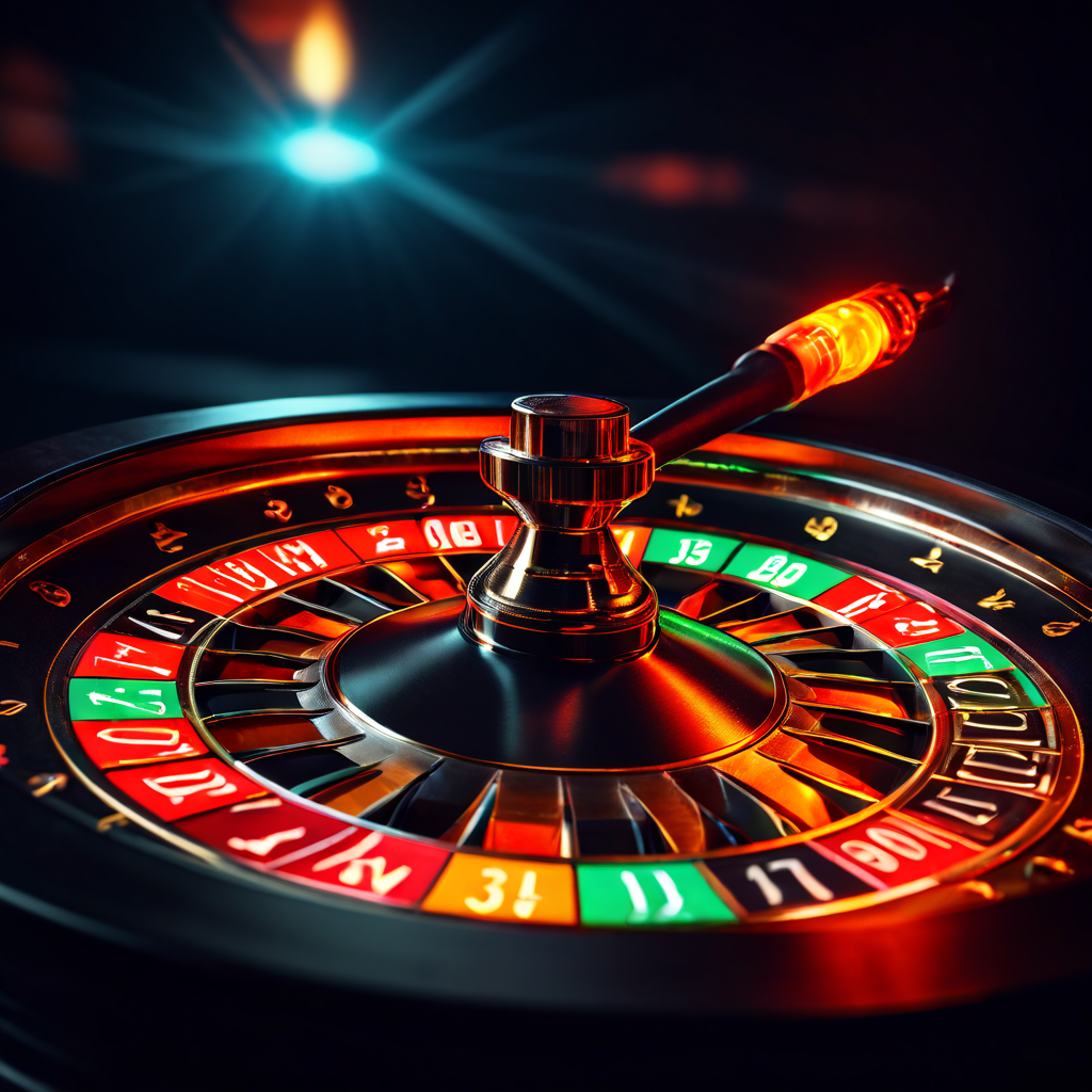 룰렛 휠의 가중치가 조작된 특정 구간을 빛나는 화살표가 가리키며 편향된 확률을 시각적으로 드러내는 클로즈업 이미지입니다.