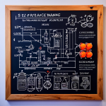 서비스 수준 협약(SLA)을 수학 공식 형태로 정의한 화이트보드 이미지로, 공식 안에 벤더 로고와 슬롯머신 기호가 통합되어 있습니다.