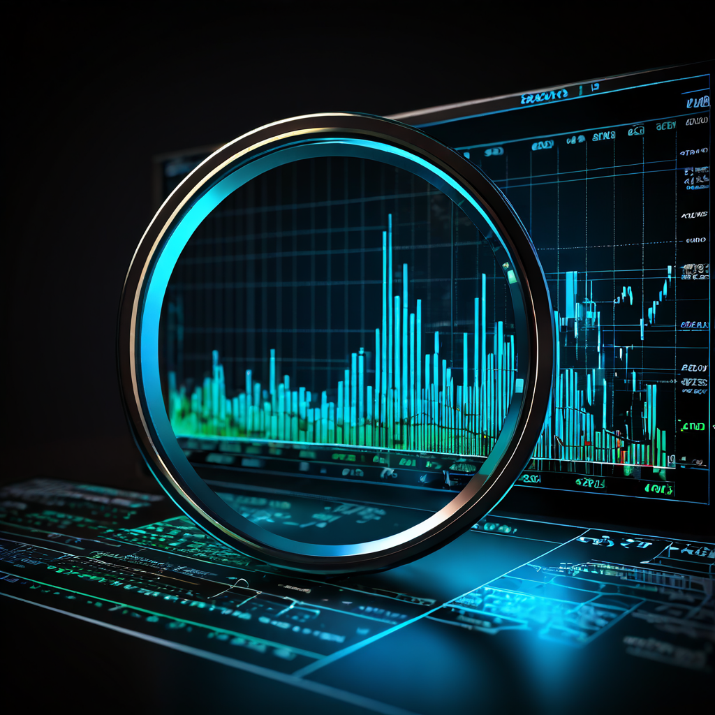 투자자가 배당 수익률의 변동을 심전도 모니터처럼 분석하며 주식 시장의 숨겨진 심리를 탐색하는 과정을 상징적으로 보여주는 이미지입니다.