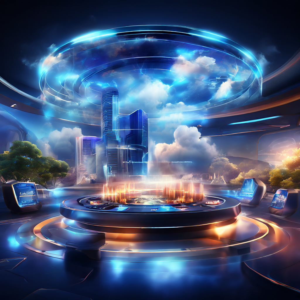 Digital platform illustration showing abstract refresh rhythm and player timing layers with connected cloud infrastructure and...