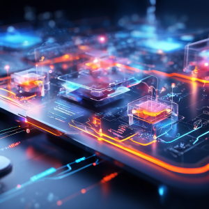 Abstract digital interface showcasing layered data routing paths and secure service flow for reducing live dealer table access...