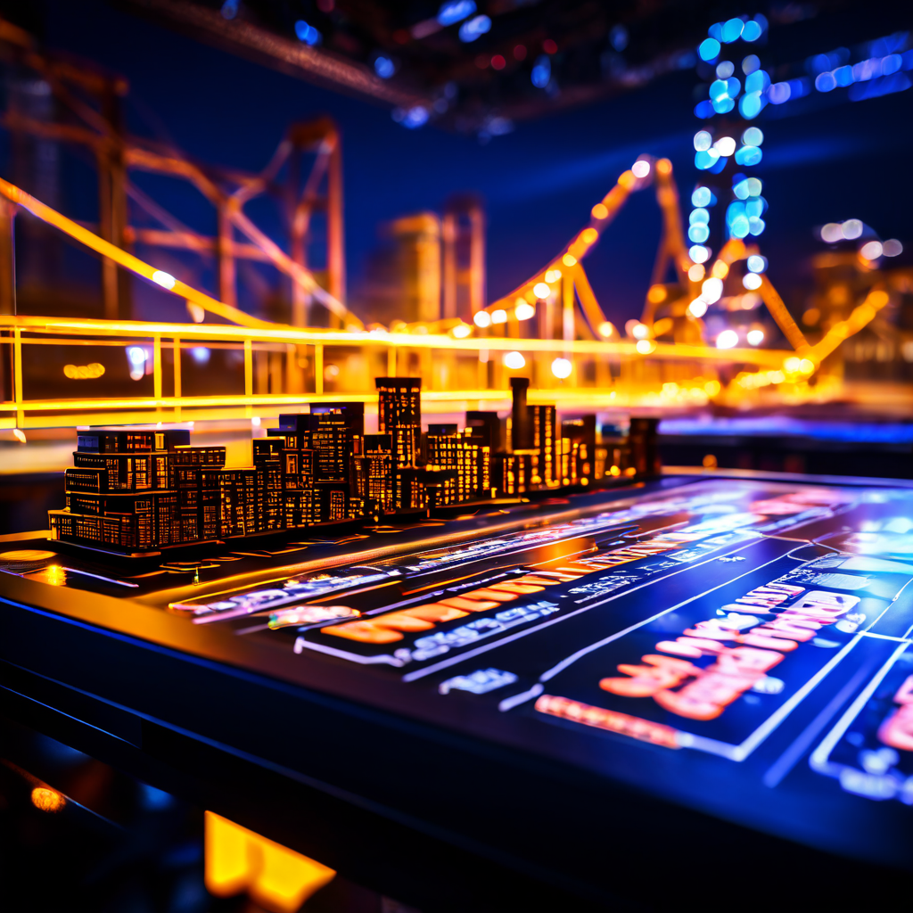 A person’s hand adjusts a network cable plugged into a professional server rack, with blurred casino table felt and chips in the f