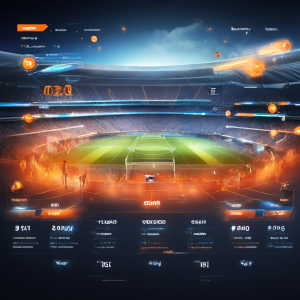 Futuristic digital shortcut interface for a sports toto platform, showing layered glow and data flow paths.