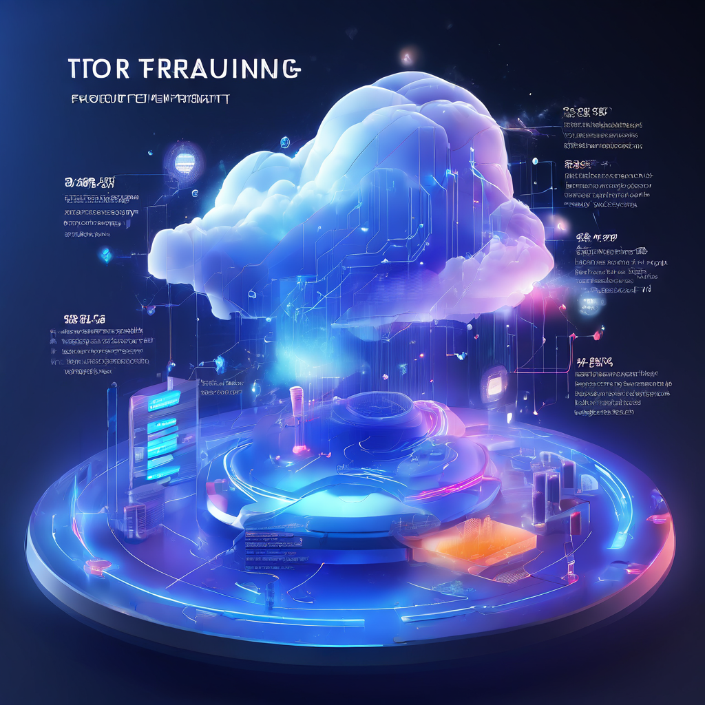 Abstract cloud infrastructure visualization representing score carry and round transition data flow in a secure online tournament...