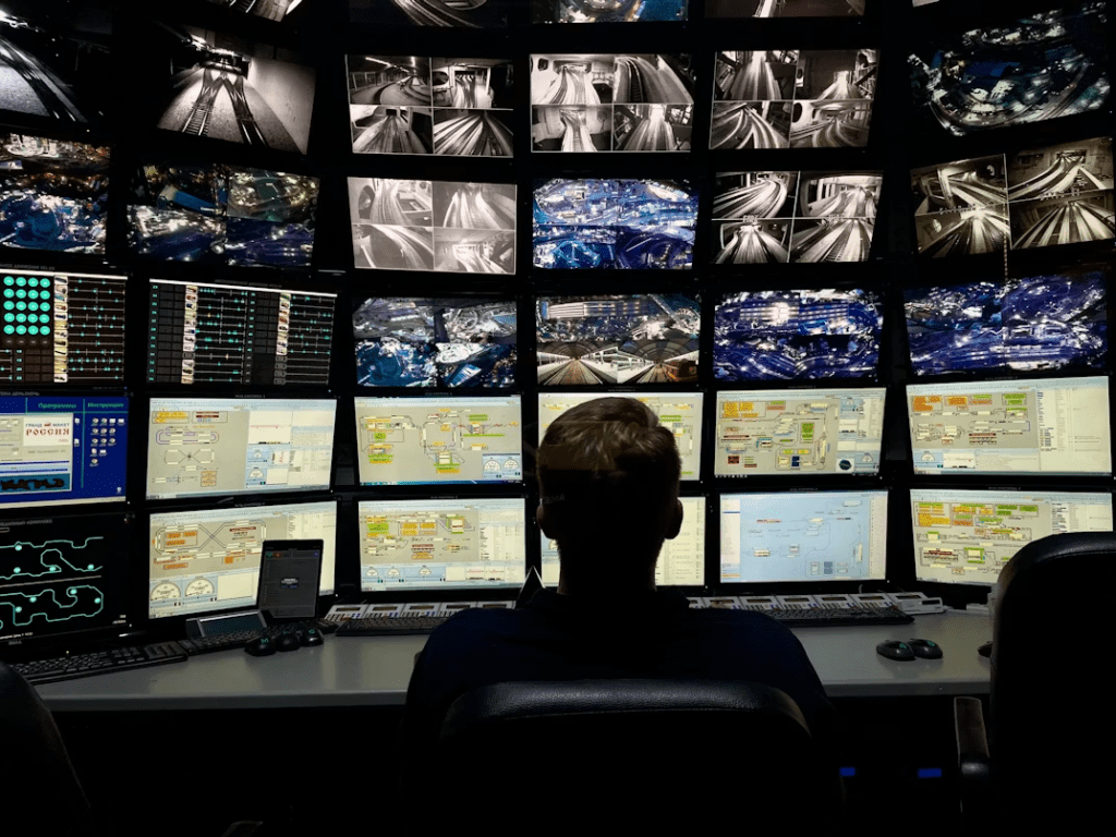Viewer watching a live stream with stable video quality on a large display.